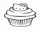Coloring Pages Cupcake Kitty Hello Printable Info sketch template