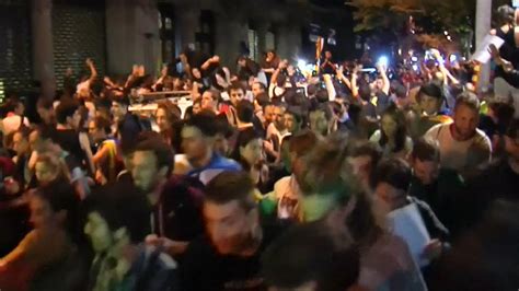 kleine confrontaties na afloop demonstratie barcelona