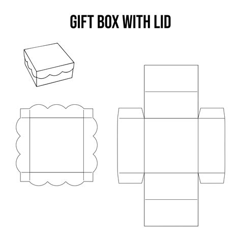 paper box  lid template