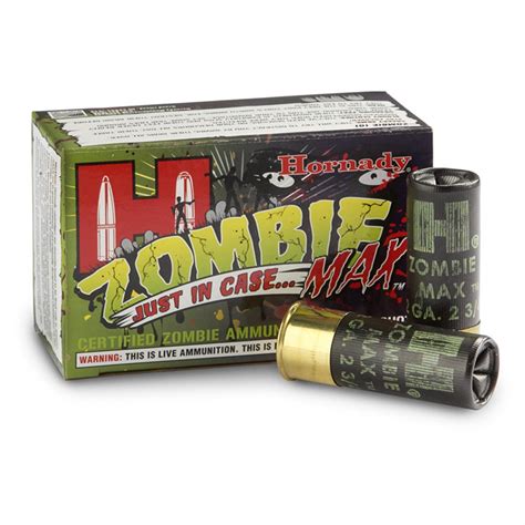 Hornady Zombie Max 12 Gauge 2 3 4 Shells 00 Buckshot 10 Rounds