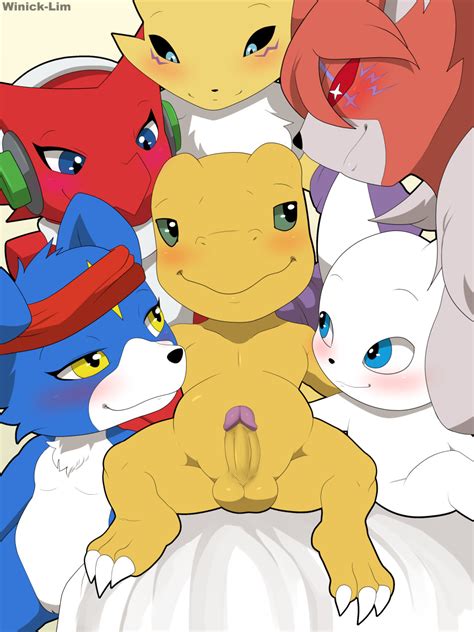 Post 4865937 Agumon Digimon Gaomon Gatomon Renamon Shoutmon Winick Lim