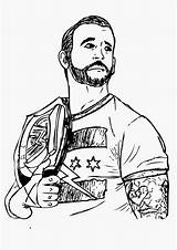 Coloring Punk Cm Pages Wwe Popular sketch template
