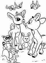 Rudolph Reindeer Coloring Red Nosed Pages Friends Print Christmas Color Drawing Colorluna Cartoon Colouring Size Animals Printable Rocks Getdrawings Clarice sketch template