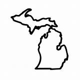 Michigan Outline Clipground sketch template