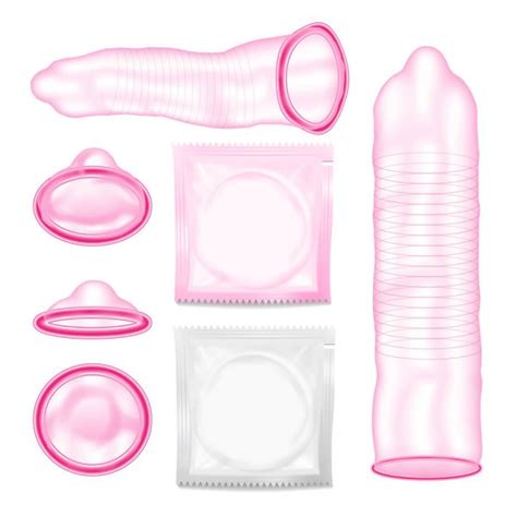 realistic condom vector contraceptive method concept unpacked and