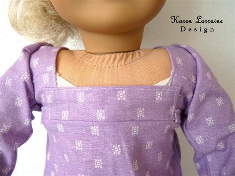 karen lorraine design regency style doll clothes pattern for 18 dolls