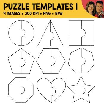 piece shape puzzle template clipart  nicole  eliceo clipart