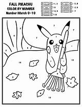Pokemon Number Color Pikachu Fall Coloring Pages Printable Divide Multiply Subtract Add Numbers Pokémon Teacherspayteachers Students Malen Nach Zahlen Math sketch template
