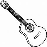 Guitar Coloring Pages Printable Cartoon Drawing Electric Line Acoustic Easy Playing Strings Rock Color Getdrawings Latest Creative Print Intended Adult sketch template