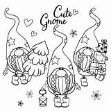 Gnomes Gnome Outlined Backyardgardenlover sketch template