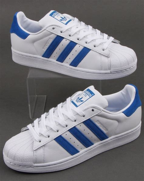 adidas superstar trainers whiteblue adidas   casual classics