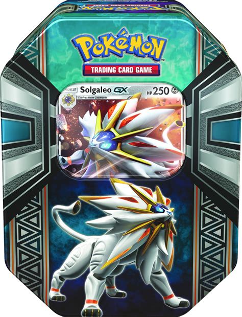 Pokémon Tcg Legends Of Alola Tin Card Game Solgaleo Gx Or