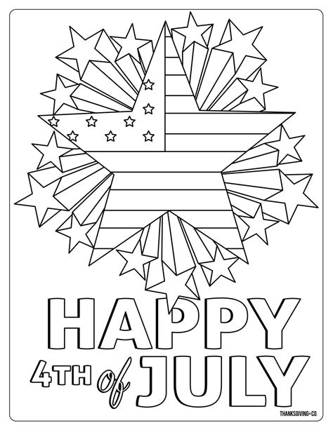 printable fourth  july coloring pages