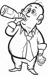 Botella Whiteboard Businessman Consumo Hombre Alcoolique Pizarra Bande sketch template
