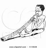 Aboriginal Didgeridoo Clipart Man Playing Coloring Aussie Sitting Illustration Printable Royalty Dennis Holmes Designs Vector Colouring Pages Poster Posters Animal sketch template