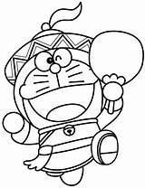 Doraemon Gambar Mewarnai Marimewarnai Bagus Contoh sketch template