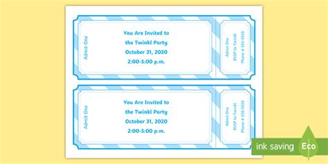 editable blank ticket template dramatic play resources