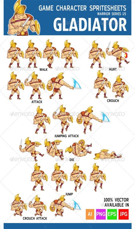 gladiator game character sprite in 2019 gladiator games game character design graphics game
