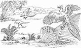 Archaeopteryx Compsognathus Jurassic Ausmalbild Flugsaurier Malvorlage Dinosaurier Kleurplaten Supercoloring Ausdrucken Drachen Dinosauriern Jagt Dinosaurus Gratuitamente sketch template