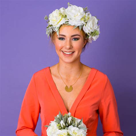 Darcie Oversized Rose And Dusky Foliage Crown Crown And Glory
