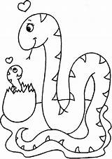 Coloring Mewarnai Ular Snakes Belajar Repteis Animais Serpientes Anak Hatching Cobra Tulamama Oviparous Sketsa Dinosaur Hewan Pintarcolorir Kadal Chibi Hatched sketch template