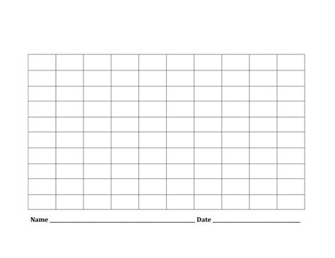 printable blank number charts   activity shelter