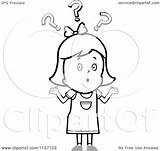 Clipart Question Girl Confused Cartoon Marks Coloring Shrugging Mark Why Under Thoman Cory Outlined Vector Clip 2021 Clipground sketch template