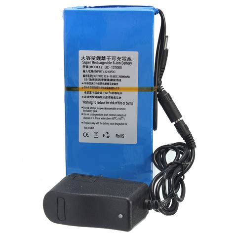 portable dc  mah li ion super rechargeable battery pack  eu plug ebay