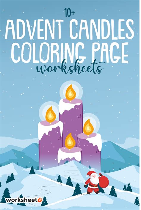 advent candles coloring page worksheets    worksheetocom
