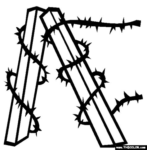 heart  barb wire drawing coloring pages