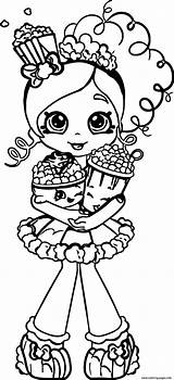 Shopkins Coloring Pages Girls Cartoon Popcorn Doll Girl Printable Christmas Sheets Kids Print Colouring Shopkin Color Book Getcolorings Valentine Coloringfolder sketch template