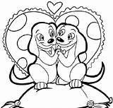 Coloring Pages Puppy Animal Printable Heart Cute Clipartmag Valentine Kids Valentines Visit Getcolorings Ecoloring sketch template