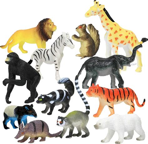 click  play mini animal figurine playset assorted piece realistically designed wild zoo
