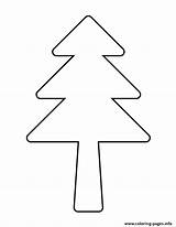 Pine Tree Coloring Christmas Stencil Pages Printable Info sketch template
