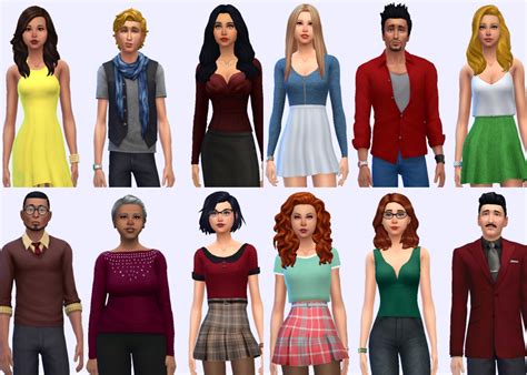 cute sims  base game outfits