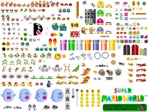 Free Mario Sprite Sheet Can Use For Only Educational Purpose Super