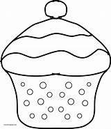 Cupcake Coloring Draw Clipart Style Clip Wecoloringpage Library sketch template