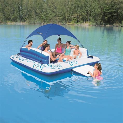 bestway tropical breeze ii inflatable  person floating island lounge