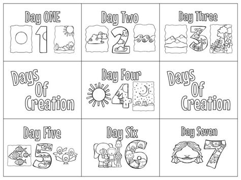 printable creation activity pages creation activities