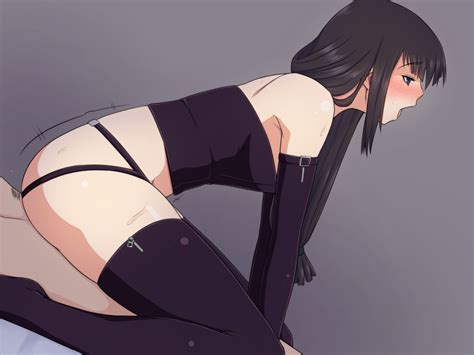 Rule 34 Bare Shoulders Bed Black Hair Blue Eyes Blush