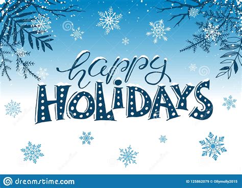 happy holidays greeting card stock vector illustration  greeting