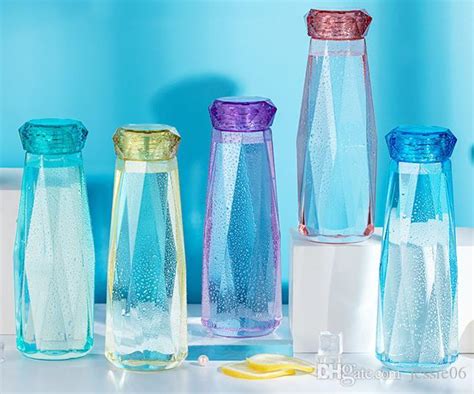 crystal glass water bottle drinkware kettle creative gemstone clear