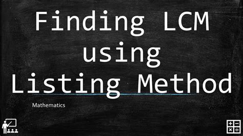 finding lcm  listing method mathematics fourth grade youtube