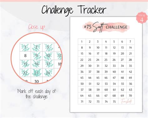 soft challenge tracker printable