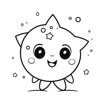 cute star coloring pages png transparent images   vector
