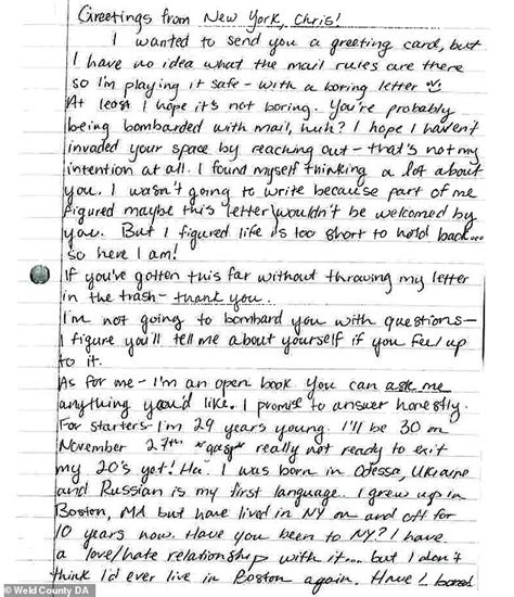 dozens of prison letters sent to chris watts in which women and men profess their love for