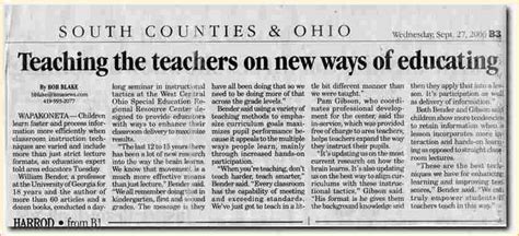 newspaper article   words teaching teachers   ways
