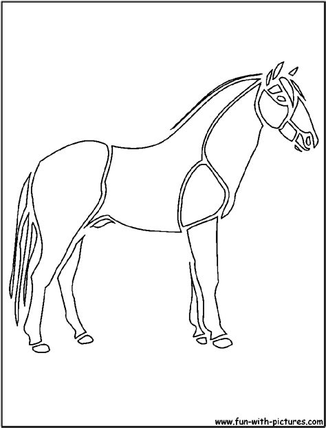 horse cutout coloring page