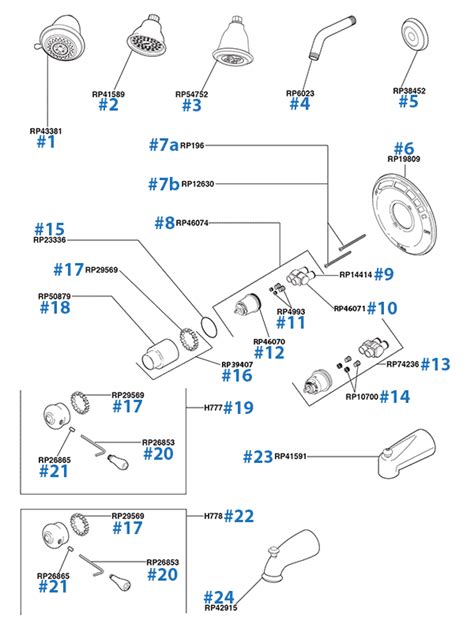 tub  shower parts  delta monitor series faucets