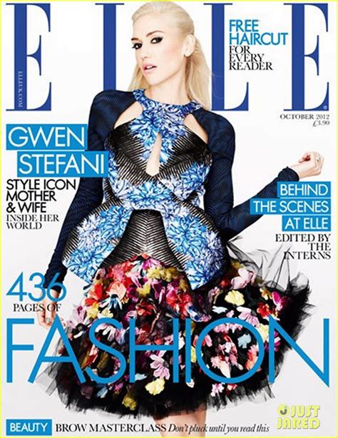 Gwen Stefani Elle Uk Magazine Cover Girl Photo